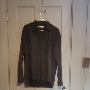 Elegant Charcoal V-Neck Sweater for Men